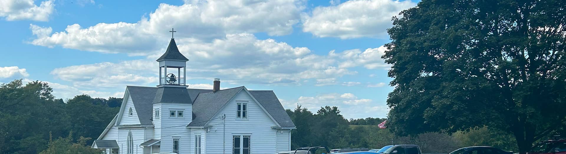 The outside of Prospect Church of Gatchelville, PA